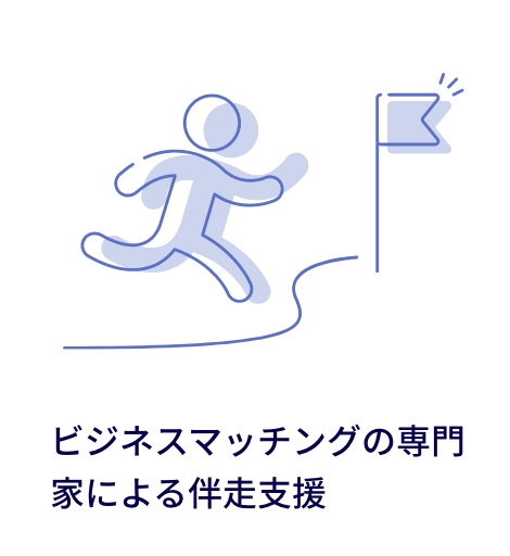 ビジネスマッチングの専門家による伴走支援